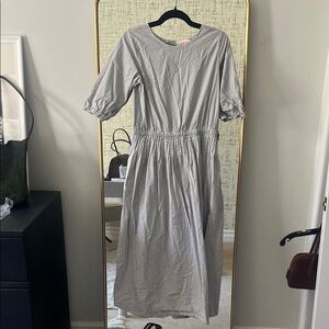 Chic Long Sleeve Gray Dress